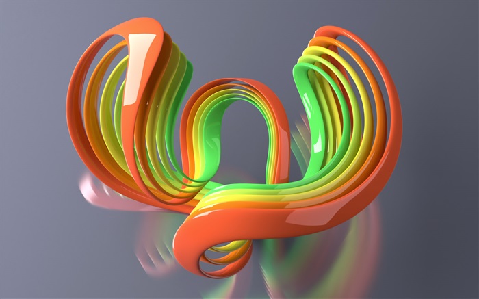 3D 크리 에이 티브, 색상 곡선 배경 화면 그림