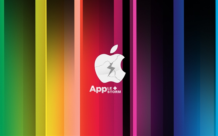 애플 스톰, 화려한 배경 화면 그림