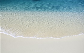 해변, 파도, 푸른 HD 배경 화면
