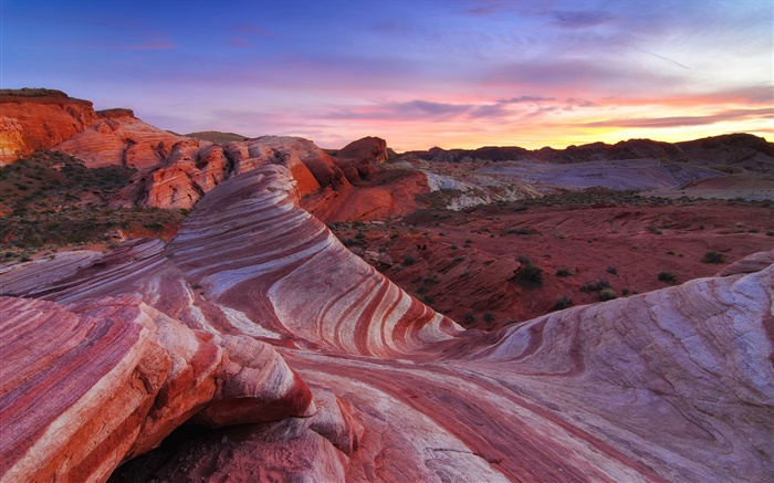 사막, 바위, 하늘, 붉은, 미국 배경 화면 그림
