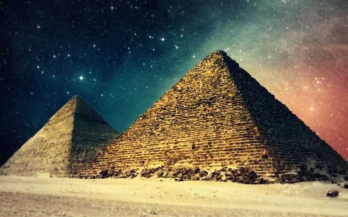 이집트 피라미드 배경 화면 그림