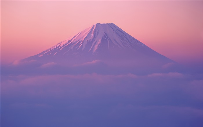 후지 산, 황혼 배경 화면 그림