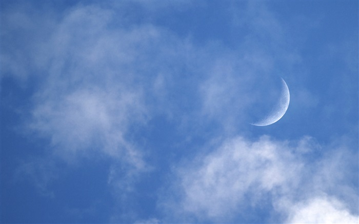 달, 밤, 구름 배경 화면 그림
