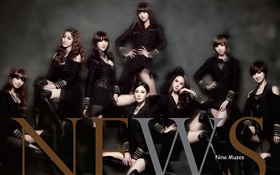 나인 뮤즈, 한국 음악 소녀 02 HD 배경 화면