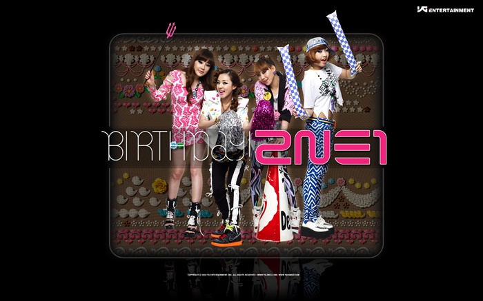 2NE1, 한국 음악 소녀 05 배경 화면 그림