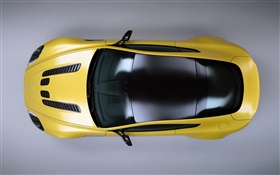 애스턴 마틴 V12 밴티지 S 노란색 초차 상위 뷰 HD 배경 화면