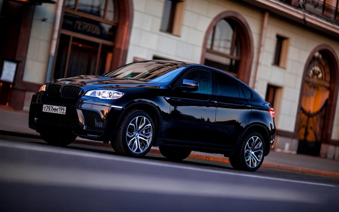 BMW X6 검은 차 배경 화면 그림