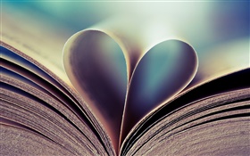 책, 페이지, 사랑의 마음
