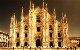 성당, 밀라노, 이탈리아, 건물 HD 배경 화면