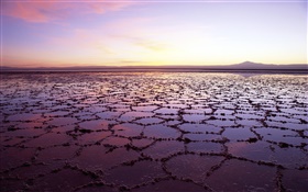 죽은 바다, 아름다운 황혼의 풍경 HD 배경 화면