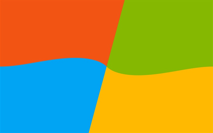 마이크로 소프트 윈도우 9 로고, 네 가지 색상 배경 화면 그림