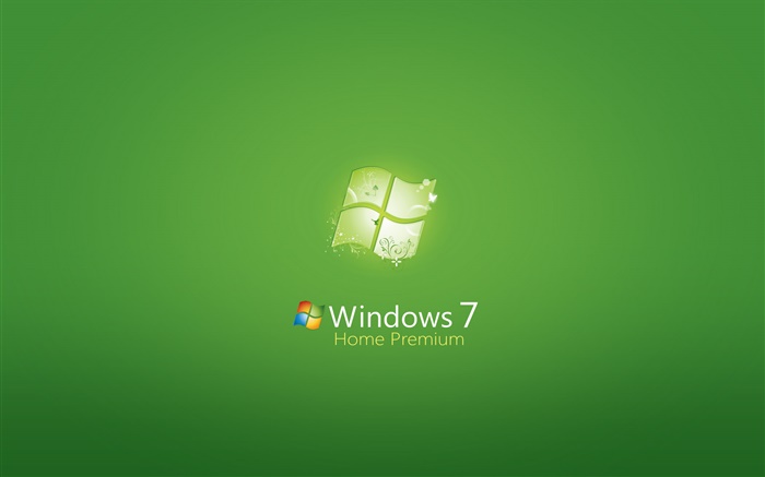 윈도우 7 홈 프리미엄, 녹색 배경 배경 화면 그림