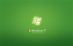 윈도우 7 홈 프리미엄, 녹색 배경 HD 배경 화면
