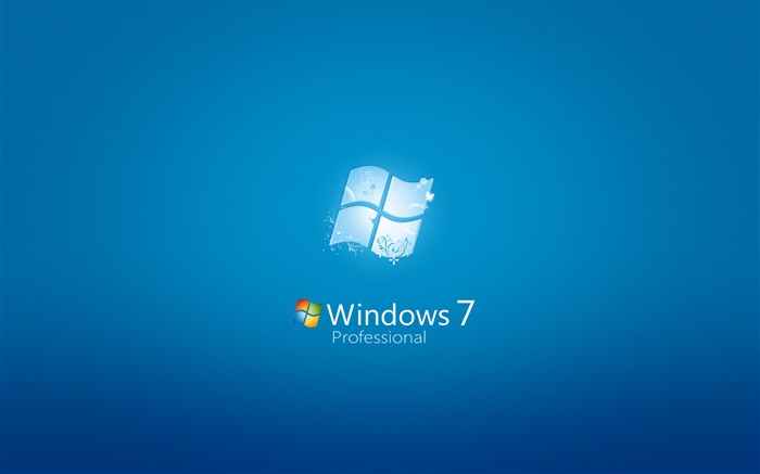 윈도우 7 프로페셔널, 파란색 배경 배경 화면 그림