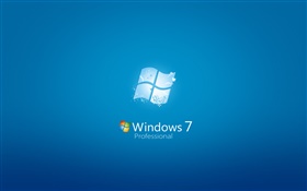 윈도우 7 프로페셔널, 파란색 배경 HD 배경 화면