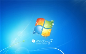 윈도우 7 스타터 에디션, 파란색 배경 HD 배경 화면