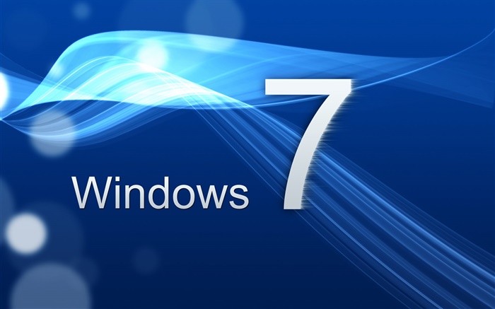 윈도우 7, 파란색 곡선 배경 화면 그림