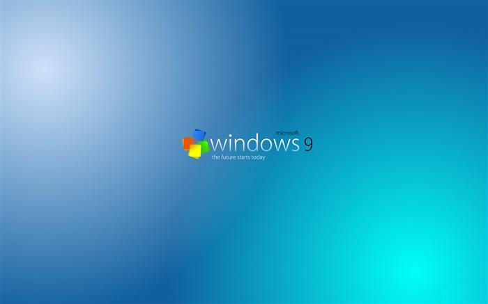 윈도우 9 시스템, 파란색 배경 배경 화면 그림
