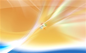 Windows 로고, 추상적 인 배경, 오렌지와 블루 HD 배경 화면