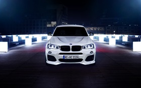 BMW ACS X4 흰색 자동차 전면보기 HD 배경 화면