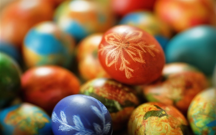 부활절, 다채로운 계란 배경 화면 그림