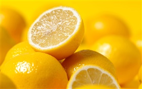 과일 근접 촬영, 레몬 HD 배경 화면