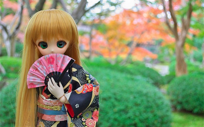 일본어 장난감 소녀, 인형, 긴 머리 배경 화면 그림
