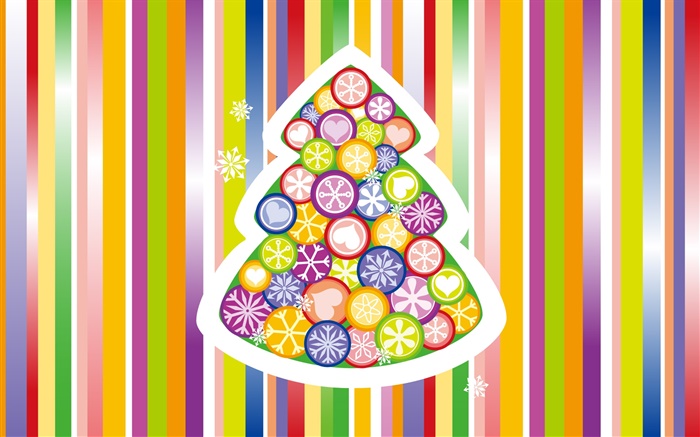 크리스마스 트리, 화려한 배경, 창조적 인 디자인 배경 화면 그림