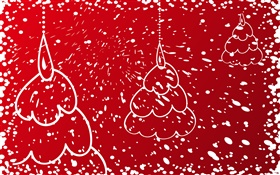크리스마스 트리, 빨간색 배경 HD 배경 화면