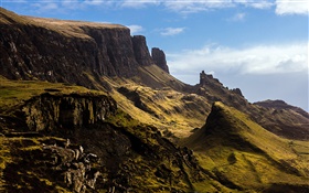 슬로프, 산, 섬의 스카이, 스코틀랜드, 영국 HD 배경 화면
