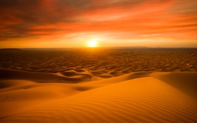 모로코, 사하라 사막, 모래, 일몰 HD 배경 화면