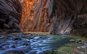 강, 동굴, 협곡, 돌 HD 배경 화면