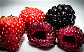 딸기, 라스베리, 블랙 베리 HD 배경 화면