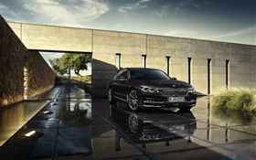 2015 BMW 750 리 xDrive 한 G12 자동차 전면보기 HD 배경 화면