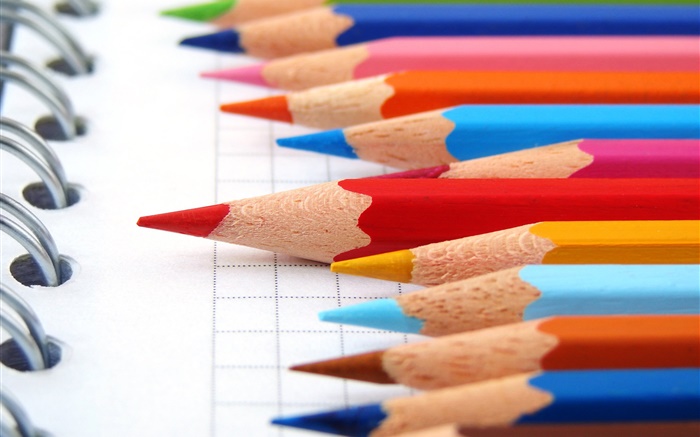 다채로운 연필, 노트북 배경 화면 그림