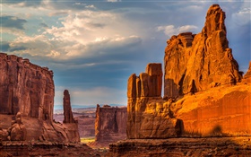 사막, 돌, 계곡, 산 HD 배경 화면