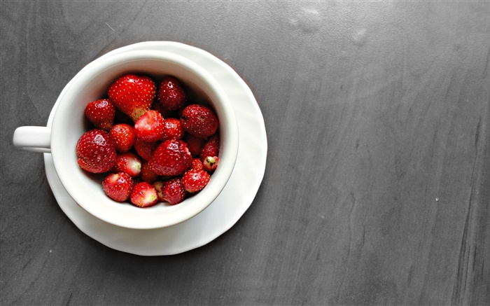 딸기, 컵 배경 화면 그림