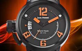 잭 피에르, 시계, 오렌지와 블랙 HD 배경 화면
