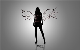 천사 소녀, 창조적 인 디자인 HD 배경 화면