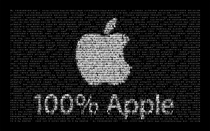 Apple 로고, 검은 색, 크리 에이 티브 디자인 배경 화면 그림