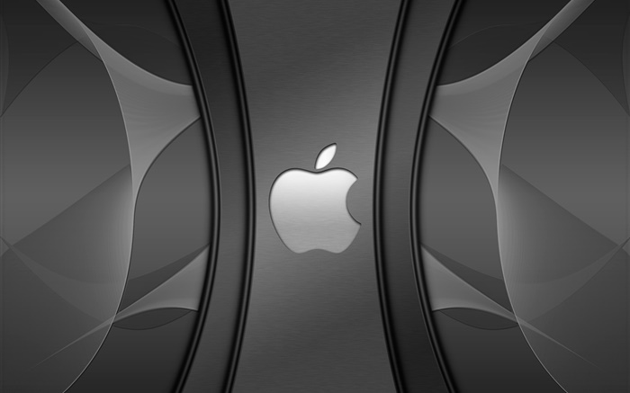 Apple 로고, 금속 배경 배경 화면 그림