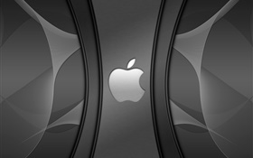 Apple 로고, 금속 배경 HD 배경 화면