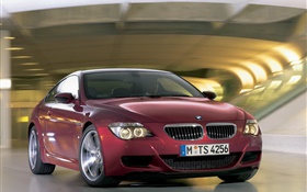 BMW M6 빨간 자동차 전면보기 HD 배경 화면