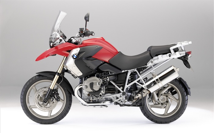 BMW R1200 GS 오토바이, 빨간색과 검은 색 배경 화면 그림