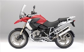 BMW R1200 GS 오토바이, 빨간색과 검은 색 HD 배경 화면