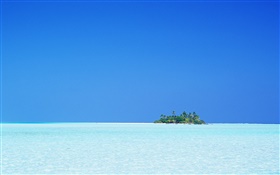 푸른 바다, 섬, 하늘, 몰디브 HD 배경 화면