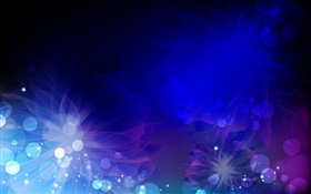 파란색과 보라색 서클, 꽃, 추상적 인 사진 HD 배경 화면