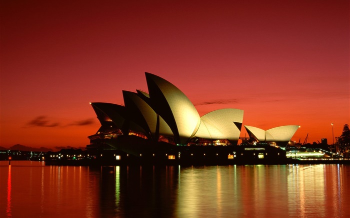 도시의 밤, 시드니, 호주 배경 화면 그림