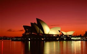 도시의 밤, 시드니, 호주 HD 배경 화면
