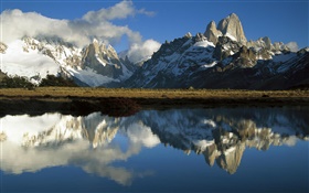 로스 글라시아 레스 국립 공원, 파타고니아, 아르헨티나, 산, 호수 HD 배경 화면